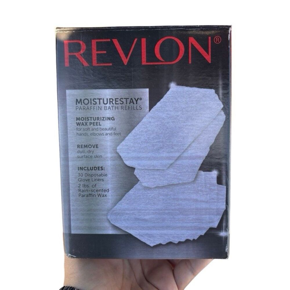 Revlon MoistureStay Rain Scented Paraffin Wax  Bath Refills 2 One Pound Blocks